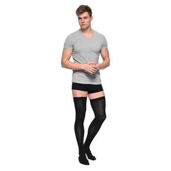 Чулки компрессійні Soloventex Comfort, 2 клас, чоловічі, шкарпетка закрита, чорні, арт. 421-231/421-241, S, Зріст 165-180