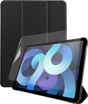 Чохол для планшета Airon Premium SOFT для iPad Air 4/5th Gen 10.9" 2020/2022 із захисною плівкою та серветкою Black (4822352781033)