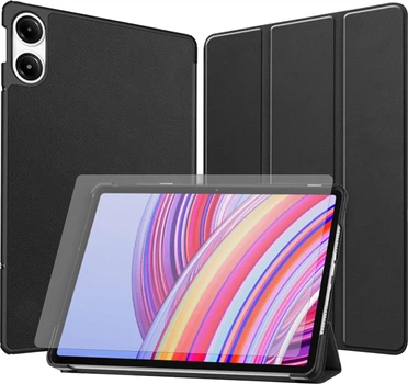 Чохол для планшета AIRON Premium SOFT для Xiaomi Redmi Pad Pro 12.1 2024 із захисною плівкою та серветкою Black (4822352781131)