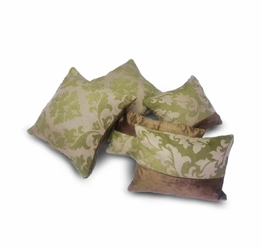 Комплект декоративных подушек Firanka Damask 40х40см 2шт 30х33см 1шт 36х28см 1шт 38х22см 1шт зеленые (п_0697)