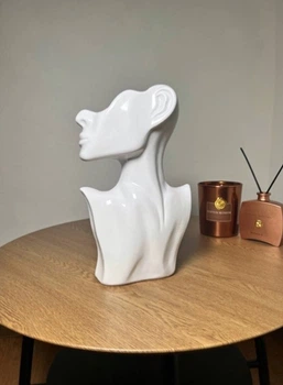 Ваза Nana Ceramics Мадам белая 25 см