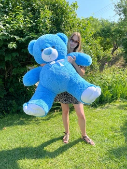 М'яка іграшка BigMishki плюшевий ведмедик Томмі 150 см Голубий
