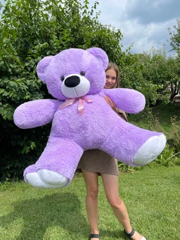 М'яка іграшка BigMishki плюшевий ведмедик Томмі 150 см Фіолетовий