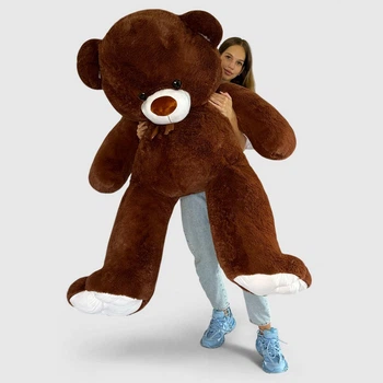 Большая мягкая игрушка BigMishki плюшевый мишка Томми 180 см шоколадный