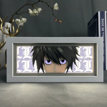 Светильник ночник 3D Тетрадь Смерти Л Death Note L 20 см (873F40A9ABFA)