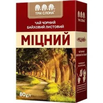 Чай ТРИ СЛОНА МІЦНИЙ 80 гр (4820097812333)