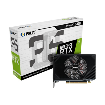Відеокарта Palit GeForce RTX 3050 STORMX 6GB GDDR6 96bit DVI HDMI DP (NE63050018JE-1072F)