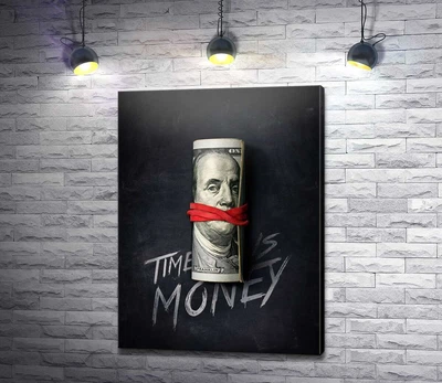 Картина Время - деньги. Time is money. 44x60 см Модуль №1 (005707)