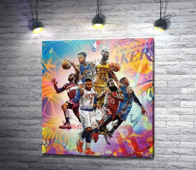 Картина Баскетбольні зірки NBA 54x60 см Модуль №1 (003852)