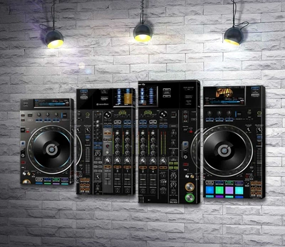 Модульная картина Профессиональный DJ контроллер "Pioneer DDJ-RZX" 132x77 см Модуль №3 (001398)