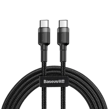 Кабель Baseus Type-C – Type-C PD 60W 2м Cafule Black/Gray (CATKLF-HG1)