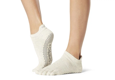 Носки для йоги ToeSox Full Toe Low Rise Grip Oatmeal S (36-38.5)