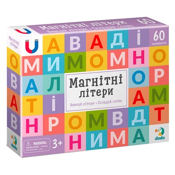 Набор магнитов Dodo "Украинские буквы" 60 элементов от 3+ лет (200273)