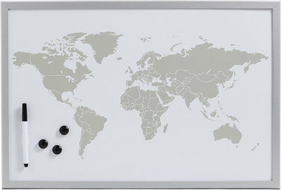 Tablica magnetyczna Zeller World z 3 magnesami 60 x 40 cm (4003368115733)