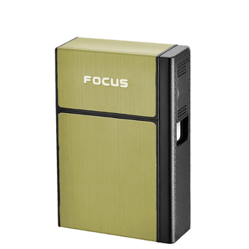 Футляр Для Пачки Сигарет С Usb Зажигалкой Focus Gold