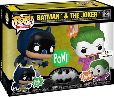 Фигурки 2 шт Funko Pop! Heroes Batman and The Joker - Batman's 85th Anniversary Bobble Бэтмен и Джокер (889698821254)