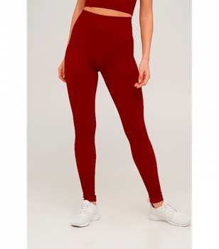 Спортивные бесшовные леггинсы - Giulia - LEGGINGS RIB - S/M - Winery