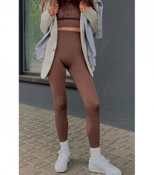 Спортивные однотонный леггинсы GIULIA - Giulia - LEGGINGS ENERGY - S/M - Deep Taupe