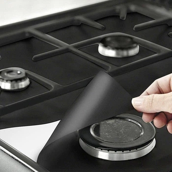 Антипригарний килимок для газових плит Unique Reusable Gas Range Protector Black 1 штука