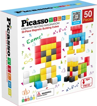Магнітний конструктор Picasso Tiles Building Cubes 50 деталей (817338023645)