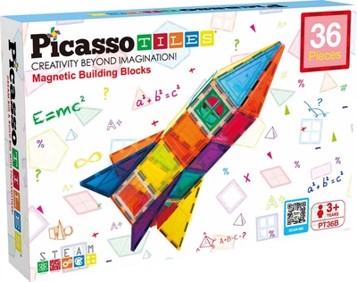 Магнітний конструктор Picasso Tiles Magnetic Building Blocks 36 деталей (817338027971)
