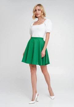 Женская юбка солнце-клеш, короткая Подіум 11850-GREEN M Зеленый