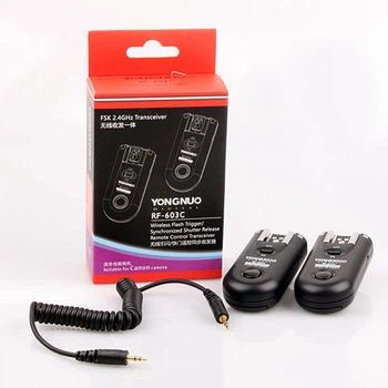 Радиосинхронизатор Yongnuo RF-603C3 для CANON 5D Mark II, 5D Mark III, 7D, 6D, 10D, 20D, 30D, 40D, 50D