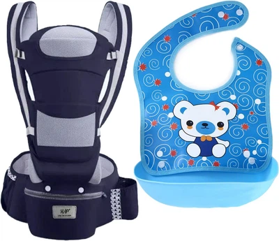 Хипсит, Эрго-рюкзак, кенгуру, переноска Baby Carrier 6в1Темно-синий слюнявчик-трансформер (n-9866)