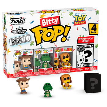 Zestaw figurek-niespodzianek Funko Bitty Pop Disney Historia zabawek Woodie 2.2 cm 4 szt (889698730426)