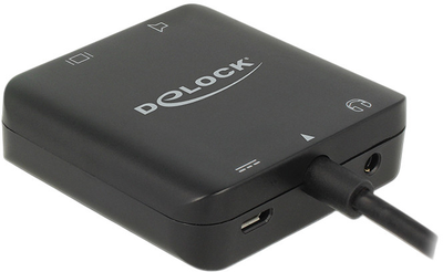 Adapter Delock HDMI Audio Extractor 4K 30 Hz Black (4043619627844)