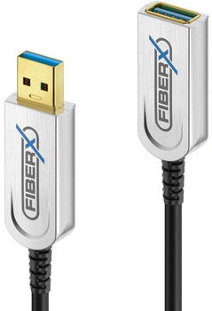 Rozszerzenie kabla PureLink Fiber USB-A - USB-A 10 m Silver (FX-I650-010)