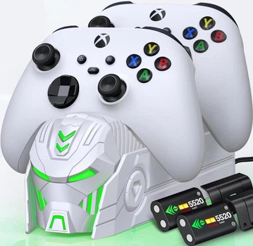 Док-станция BEBONCOOL Predator A101 для геймпадов Xbox Series X/S / One / Elite с батареями по 5520 mAh Белый
