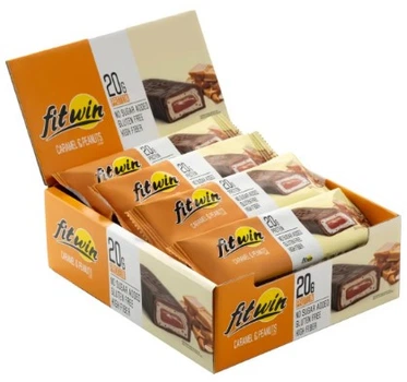 Протеїнові батончики FitWin 12х60g Caramel Peanuts