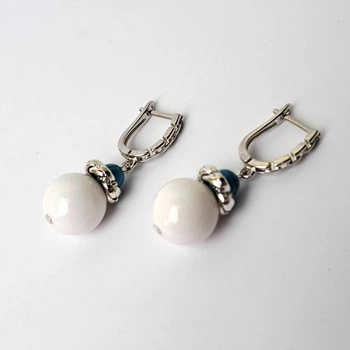 Серьги Darsana из бирюзы и агата Луна