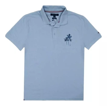 Чоловіча футболка поло Tommy Hilfiger голубого кольору, розмір XL