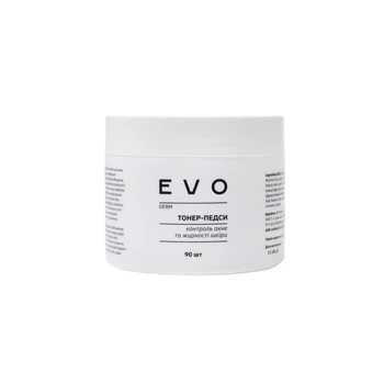 Тонер-педси для контролю акне та жирності шкіри EVO derm 90 шт 2000000000626