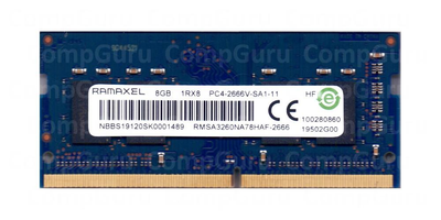 Оперативная память для ноутбука Ramaxel DDR4 8GB 2666MHz SO-DIMM 1Rx8 PC4-2666V (RMSA3260NA78HAF-2666)