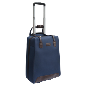 Женский тканевый чемодан ручная кладь 2 колеса DERBY 092402-L dark blue