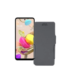 Чохол-книжка з екошкіри для телефону LG K42 Сірий