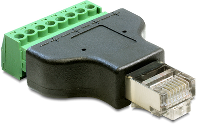 Адаптер Delock RJ45 Terminal Block 8 pin 2-part 3.5 mm (4043619653898)