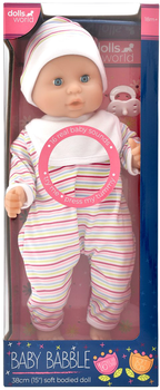 Lalka interaktywna Dolls World Babble baby o wysokości 38 cm (5018621783504)