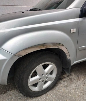 Нержавеющие накладки на арки колес для Nissan X-Trail T30 (2002-2007) - комплект из 4 штук