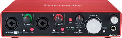 Аудиоинтерфейс Focusrite Scarlett 2i4 2nd Gen (223892