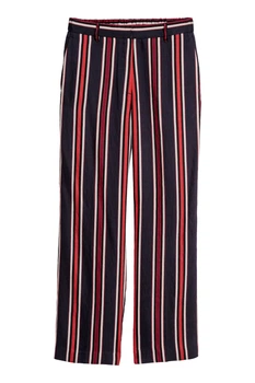 Брюки H&M 38 красно синий полоска 5751787
