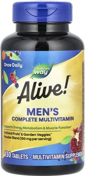Мультивитаминный комплекс для мужчин Nature's Way Alive! Men's Complete Multivitamin 130 таблеток (033674137161)