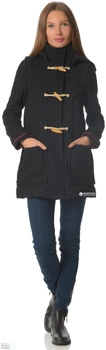 Пальто осеннее короткое с капюшоном женское Colin's CL1011462NAV XS Темно-синее