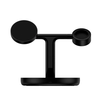 Бездротова зарядна станція Baseus Swan 3in1 Universal version |20W, швидка зарядка до 3 пристроїв одночасно, широка сумісність, багаторівневий захист, магнітне кріплення, регульований кут нахилу| Чорний