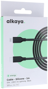 Кабель alkaya Speed Flex USB-C - Lightning 15W 1m Black (CL-60009)