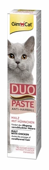 Мальт-паста для котов GimCat DUO PASTE Anti-hairball malt with chicken для вывода шерсти при чувствительном пищеварении 50 гр