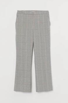 Брюки H&M 36 бело черный клетка 8077672480